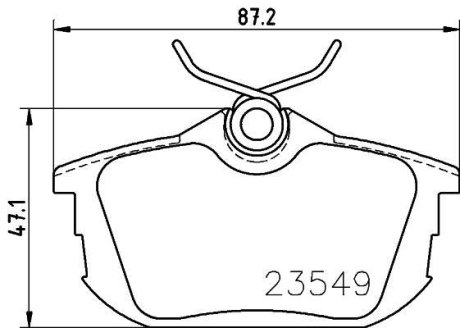 Колодки тормозные дисковые задние Mitsubishi Carisma, Colt VI 1.6, 1.8 (00-09) NISSHINBO NP3025 (фото 1)