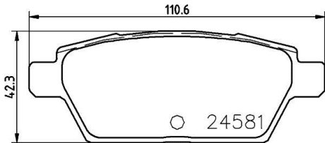 Колодки гальмівні дискові задні Mazda 6 2.3, 3.7 (05-) NISSHINBO NP5026