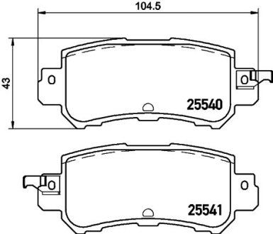 Гальмівні колодки MAZDA CX-3/CX-5 "R "11>> NISSHINBO NP5052