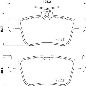 Колодки гальмівні дискові задні Ford Kuga (12-)/Mondeo (14-)/Ford Edge (15-) NISSHINBO NP5081