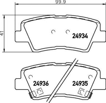 Гальмівні колодки HYUNDAI Sonata V \'\'2,0-3,3 \'\'04-10 NISSHINBO NP6022