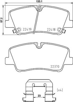 Колодки тормозные дисковые задние Strong Ceramic Hyundai H350 (15-) NISSHINBO NP6132SC