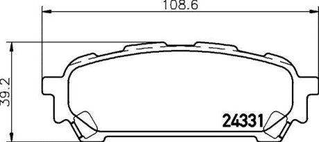 Колодки тормозные дисковые задние Subaru Forester, Impreza 2.0, 2.2, 2.5 (02-) NISSHINBO NP7009