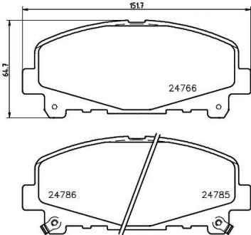 Колодки гальмівні дискові передні Honda Accord VIII 2.0, 2.4 универсал (08-) NISSHINBO NP8035