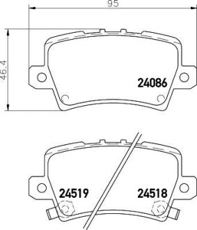 Колодки тормозные дисковые задние Honda Civic VIII 1.4, 1.6, 1.8, 2.0 (05-) NISSHINBO NP8039