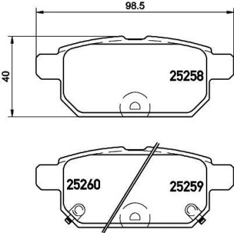 Колодки тормозные дисковые задние Suzuki Swift 1.2, SX-4 1.6 (10-) NISSHINBO NP9016 (фото 1)