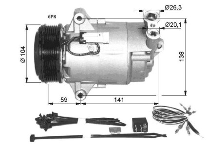 Компресор кондиціонера NRF 32427