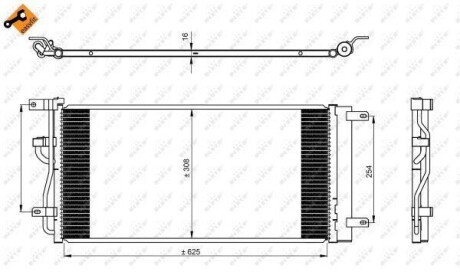 Конденсатор кондиціонера CHEVROLET Captiva 2.2D 07- NRF 350225