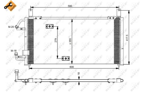 Радіатор кондиціонера NRF 35197