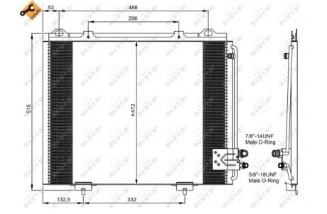 Радіатор кондиціонера NRF 35228