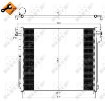 Конденсатор кондиціонера NISSAN Navara 2.5D 05- NRF 35582