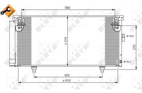 Радіатор кондиціонера NRF 35868