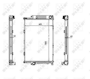 Радіатор охолодження двигуна BMW 525d 90- NRF 507620