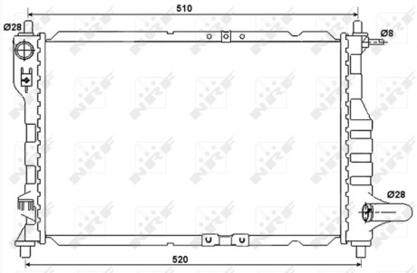 Радіатор охолодження двигуна NRF 53068