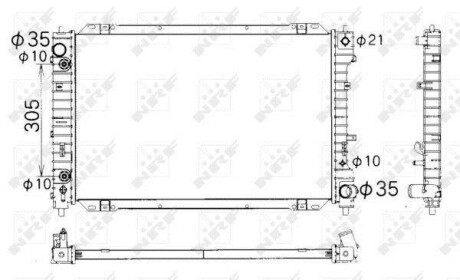 Радіатор охолодження двигуна NRF 53378