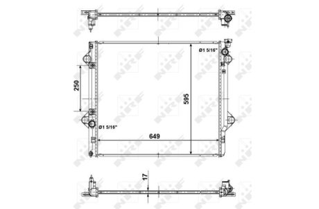 Радіатор системи охолодження двигуна NRF 56104