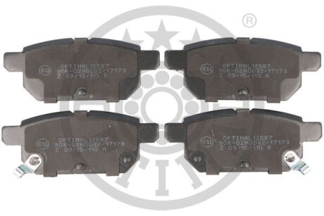 Гальмівні колодки дискові Optimal BP-12587