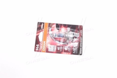 Автолампа Night Breaker Laser H4 P43t 55 W 60 W прозрачно-голубая OSRAM 64193NL01B