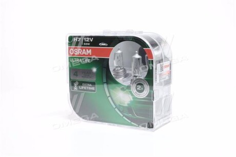 ЛАМПА H7 55W 12V PX26D 10X2BOX ULTRALIFE - заміна на 64210ULT-2HB OSRAM 64210ULT-HCB-DUO