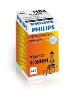 Автолампа HB4 12V 55W P22d Vision +30% (1 шт. в упаковці) PHILIPS 9006PRC1