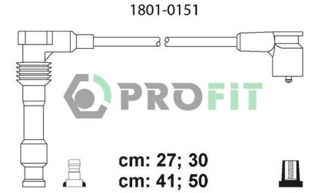 Комплект кабелів високовольтних PROFIT 1801-0151 (фото 1)