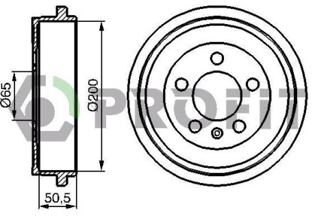 Барабан гальмівний PROFIT 5020-0077