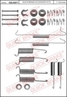 Монтажний комплект колодки QUICK BRAKE 105-0571