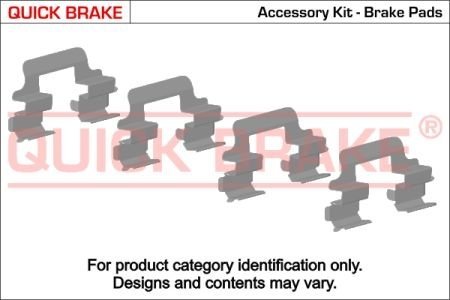 Монтажний к-кт гальмівних колодок QUICK BRAKE 109-1825