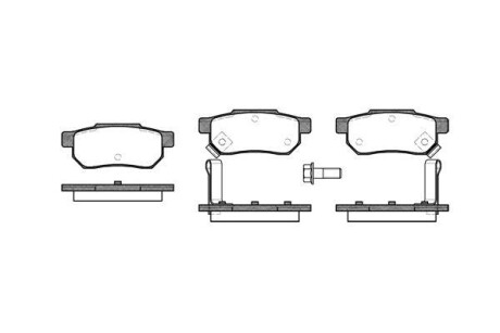 Колодка гальм. диск. HONDA ACCORD, CIVIC задн. REMSA 0233.02