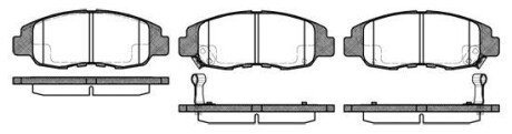 HONDA гальмівні колодки передн.Accord 90- REMSA 0324.12