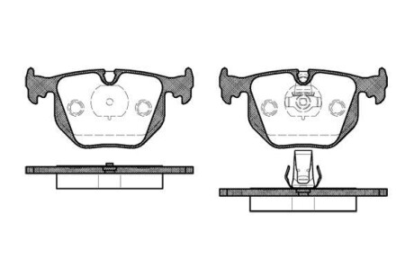 Гальм. колод. задн. BMW 3 (E46), 7(E38), X3(E83), X5(E53) REMSA 0381.20