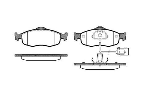 Колодка гальм. диск. FORD MONDEO 93-00, SCORPIO 95-98 передн. REMSA 0432.02