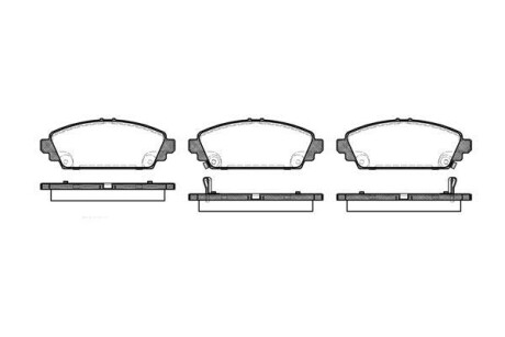 HONDA гальмівні колодки передн.Accord 1.6 98-,Civic 1.7CTDi/2.0 01- REMSA 0700.02