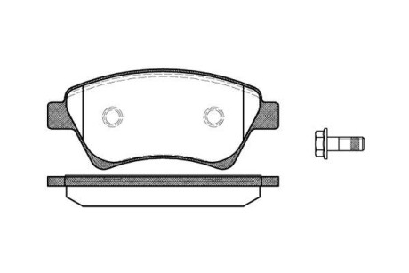 Гальмівні колодки дискові RENAULT Megane II, Kangoo 02- REMSA 0976.00 (фото 1)