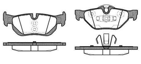 Колодка гальм. диск. BMW 1 series (E87)(E82)(E88)(09/04-) задн. REMSA 1145.10 (фото 1)