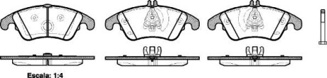 Колодка гальм. диск. MB C-CLASS (W 204) 200-350 07-, E-CLASS (W212) 200-350 08 - передн. (REM REMSA 1304.00