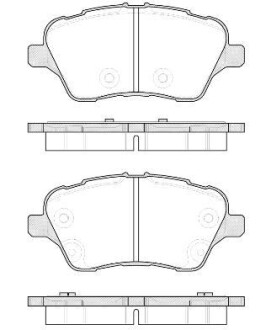 Колодка гальм. диск. FORD TOURNEO 1.0-1.6 2014-, FIESTA VI 1.6 2013 - передн. REMSA 1514.00