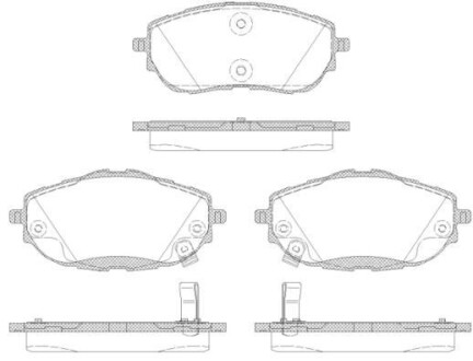 Колодка гальм. диск. TOYOTA AURIS 1.3-2.0 2012-, COROLLA 1.33-1.8 2013 - передн. REMSA 1561.02