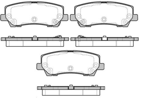 FORD USA Колодки гальмівні задні MUSTANG купе 2.3 EcoBoost REMSA 1621.15 (фото 1)