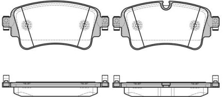 VW Колодки гальмівні задні. AUDI A4/A5/Q5/Q7 15- REMSA 1669.08