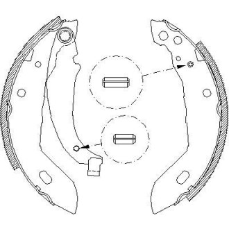 Колодки гальмівні барабанні PEUGEOT 1,0-1,9 RENAULT 1,1-1,9 REMSA 4083.00