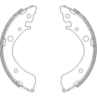 Колодки гальмівні барабанні REMSA 4367.01