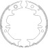 Колодка гальм. барабан. TOYOTA AVENSIS 1.6-2.0 97-03, CAMRY 96-01 задн. REMSA 4731.00 (фото 1)