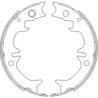 Колодка гальм. барабан. TOYOTA AVENSIS 1.6-2.0 97-03, CAMRY 96-01 задн. REMSA 4731.00