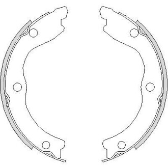 Колодка гальм. барабан. NISSAN X-TRAIL задн. REMSA 4736.00