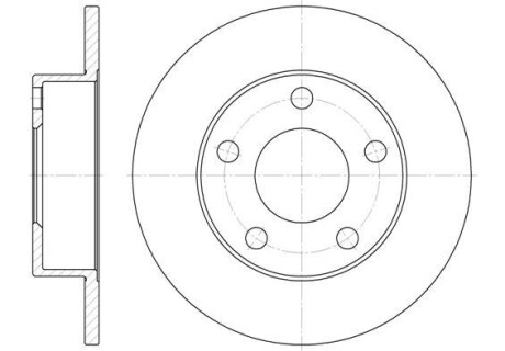 Диск гальмівний AUDI VW A4 ПЕРЕДНІЙ QUATTRO, A4 QUATTRO задн. REMSA 6513.00