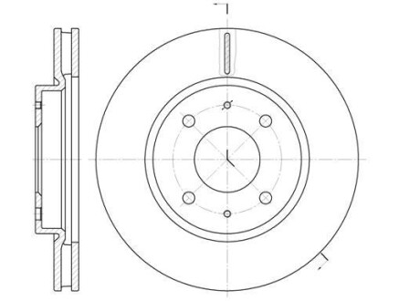 Диск гальмівний MITSUBISHI GALANT VI 2.0-2.5 96-04, LANCER 1.3-2.0 03 - передн. REMSA 6890.10