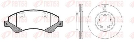 Комплект: 2 диска+ 4 колодки гальмівних REMSA 81251.00