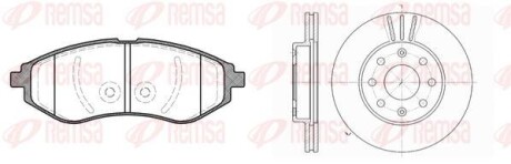 Диски гальм. з колодками CHEVROLET AVEO 05-, DAEWOO KALOS 03- (компл.) REMSA 8986.00