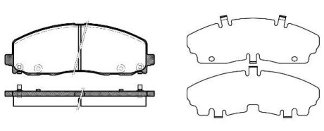 Гальмівні колодки перед. Fiat Freemont 11-/Dodge Caravan 08- (183x63x19) ROADHOUSE 21484.04